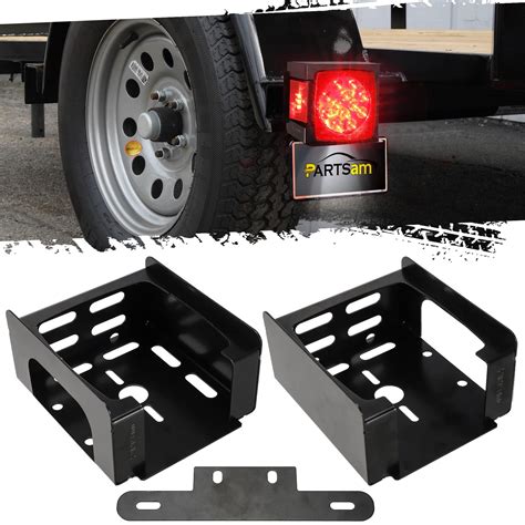 set of steel trailer square tail light mounting boxes|trailer tail lights aftermarket.